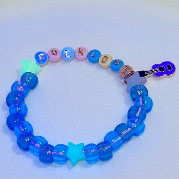 Kandi FOLKLORE glow in the dark stretch friendship bracelet, festival rave - Picture 2 of 6